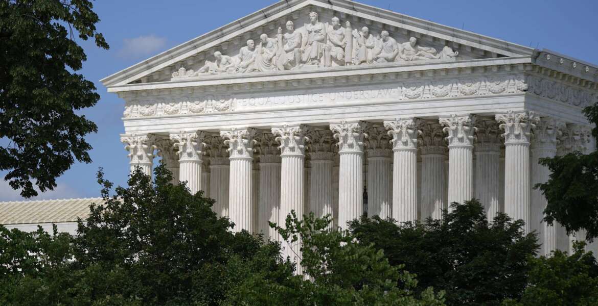 FILE - The U.S. Supreme Court building on Capitol Hill in Washington, June 9, 2022. (AP Photo/Patrick Semansky, File)