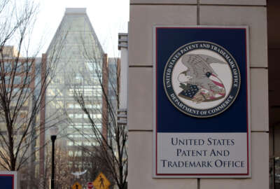 FILE - This Feb. 25, 2011 file photo shows Tthe U.S. Patent and Trademark Office in Alexandria, Va. (AP Photo/Alex Brandon)